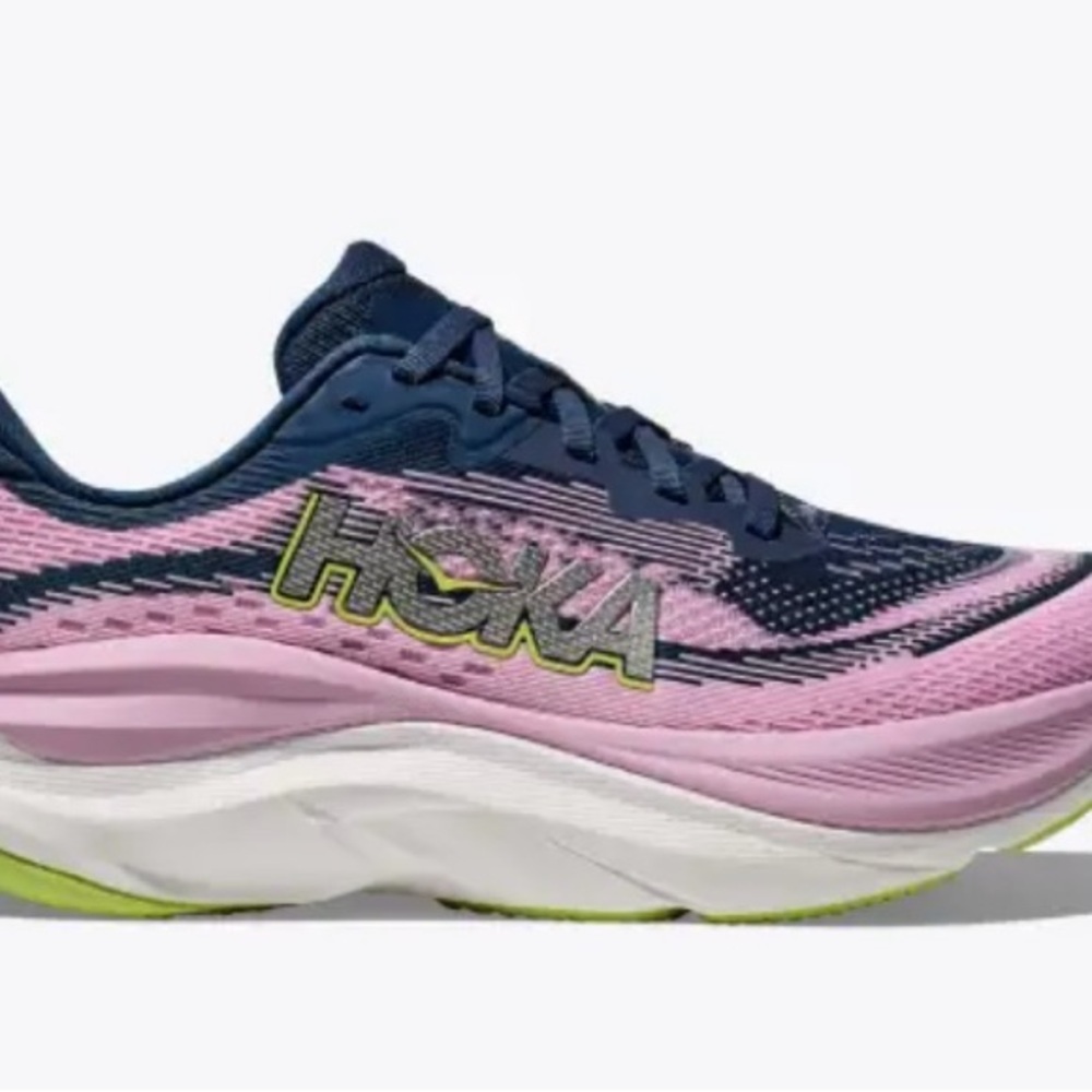 Hoka Women's Pink and Navy Running Shoes